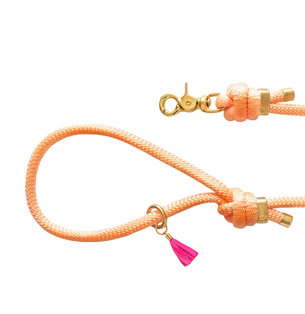 Laisse bandoulière chien corde saumonée Frimousse Dog – Frimousse Dog – DOG DéliCAT