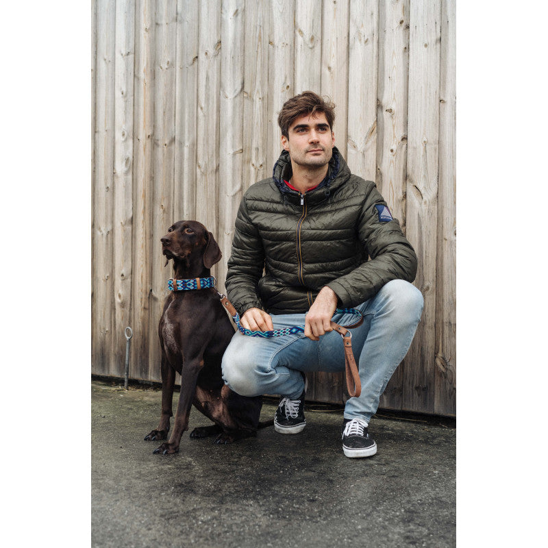Laisse en cuir brodée pour Chien Bacalar de Mexie chez DOG DELICAT