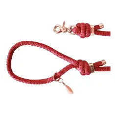 laisse corde lie de vin frimousse dog fait main