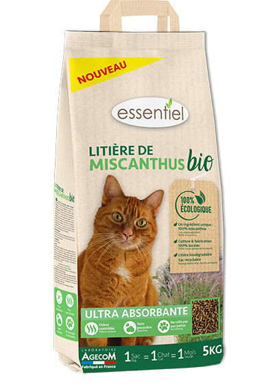 litière bio miscanthus chat naturelle