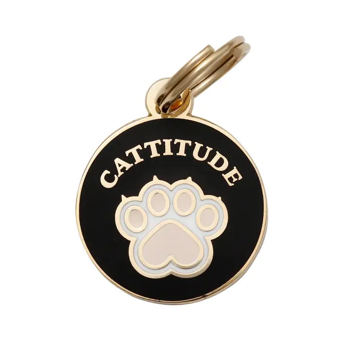 Médaille d'identification pour chat Cattitude Two Tails