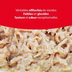 Pâtée sans céréales pour chat – Effilochés Poulet & Hareng 🐱 | Atavik