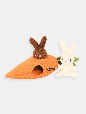 Jouet Peluche pour Chien - Lapins Carotte 🥕