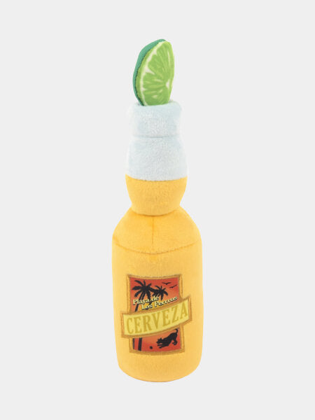 Peluche chien forme bière Cerveza Canine Pet Play Tropical Paradise