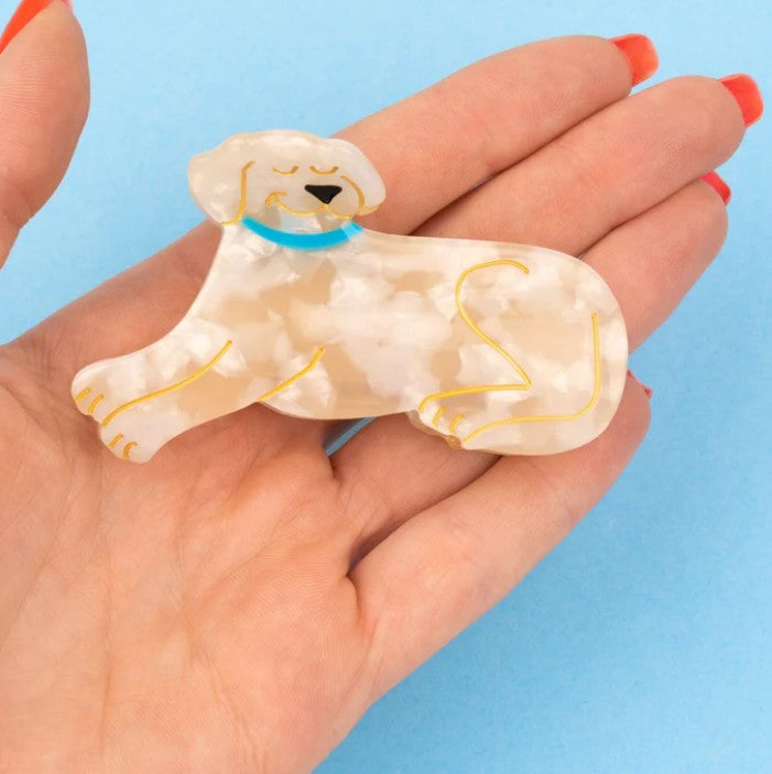 pince à cheveux golden retriever acétate