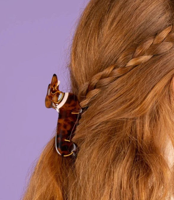 pince chien saucisse design rétro accessoire coiffure