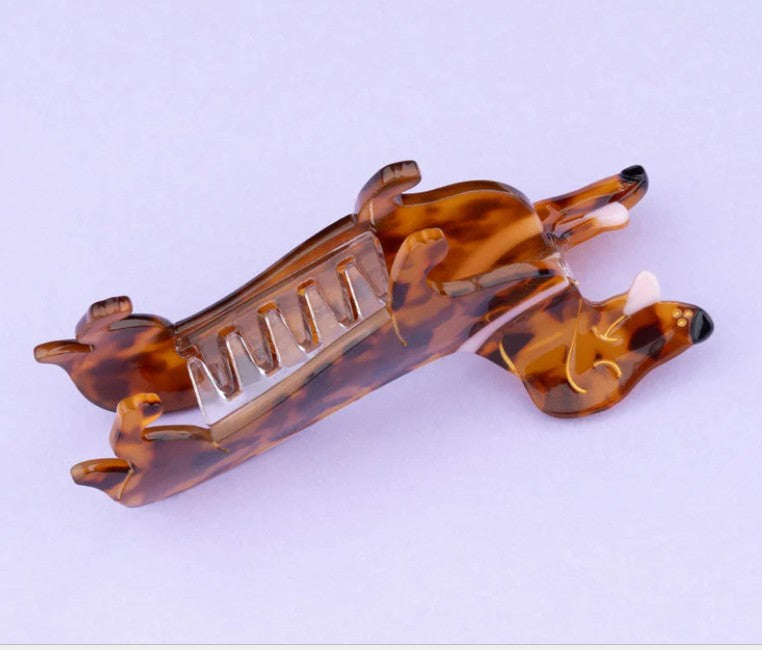 pince à cheveux teckel originale humoristique femme