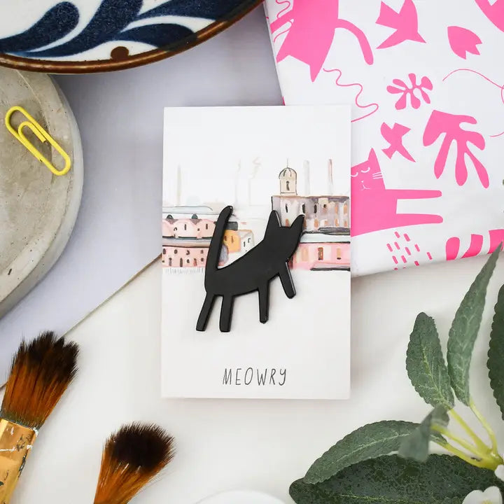 Pin's Meowy Matchstick Niaski – chat arty inspiré de Lowry.
