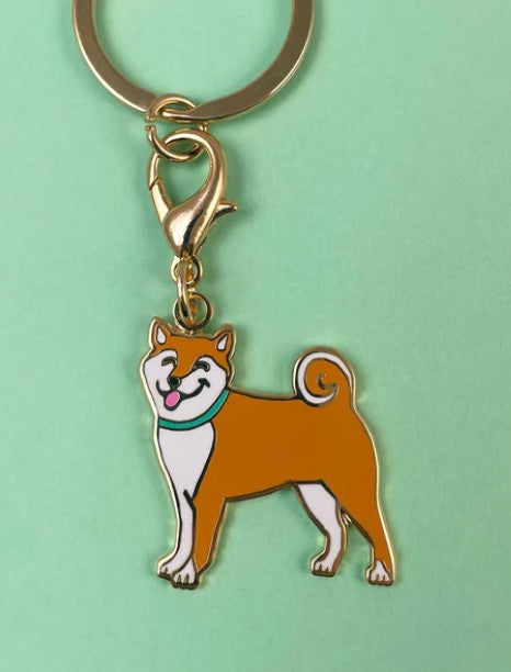 porte-clé shiba médaille chien japonaise mignonne