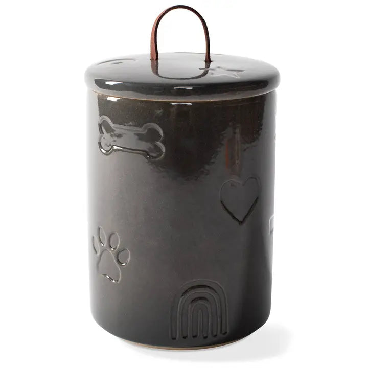 pot friandises chien chat grès fringe studio