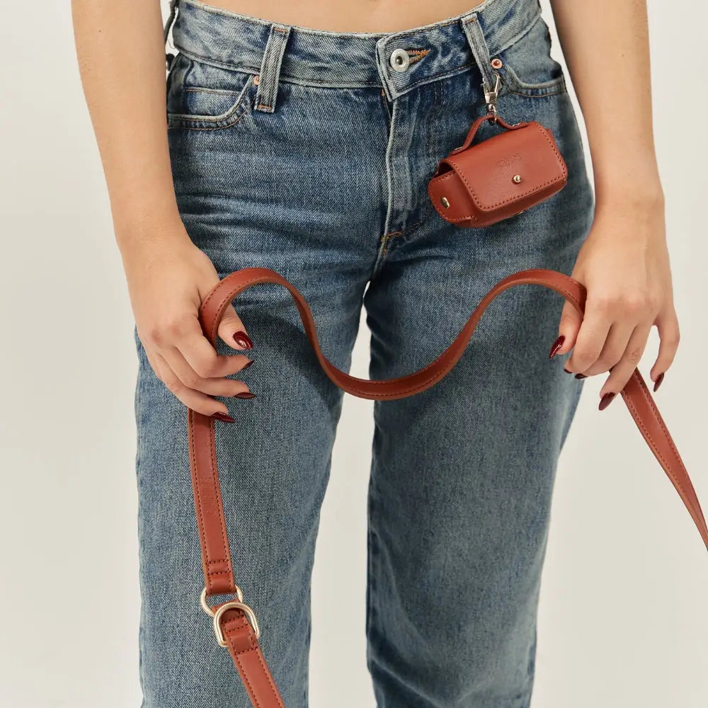 Distributeur de Sacs en Cuir Vegan Marron Camel – Jala