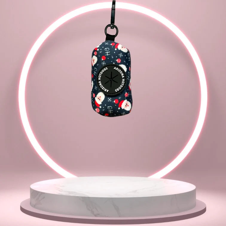 Distributeur de sacs d’hygiène de Noël HoHoHo pour chien d'Arizona Hotdogs, pratique et assorti à la gamme.