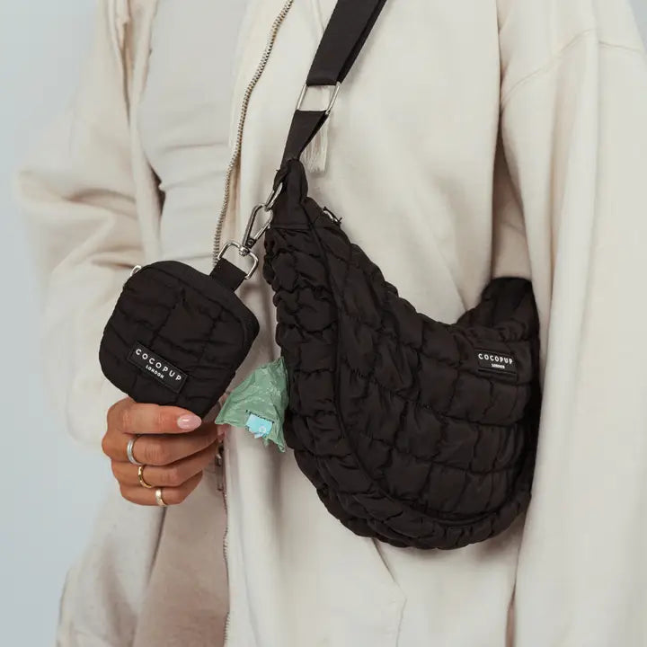 sac croissant promenade chien cocopup london noir porté