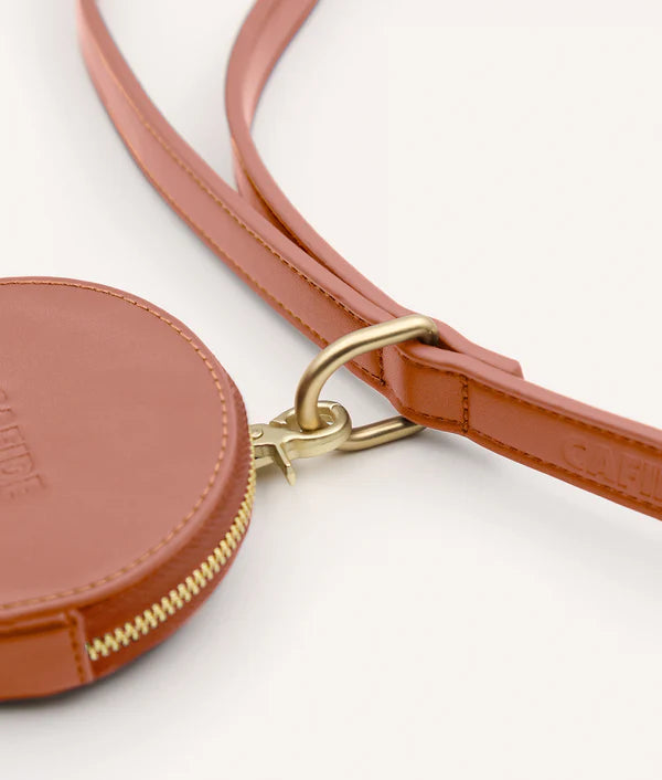 Sac à friandises cuir vegan marron Jala