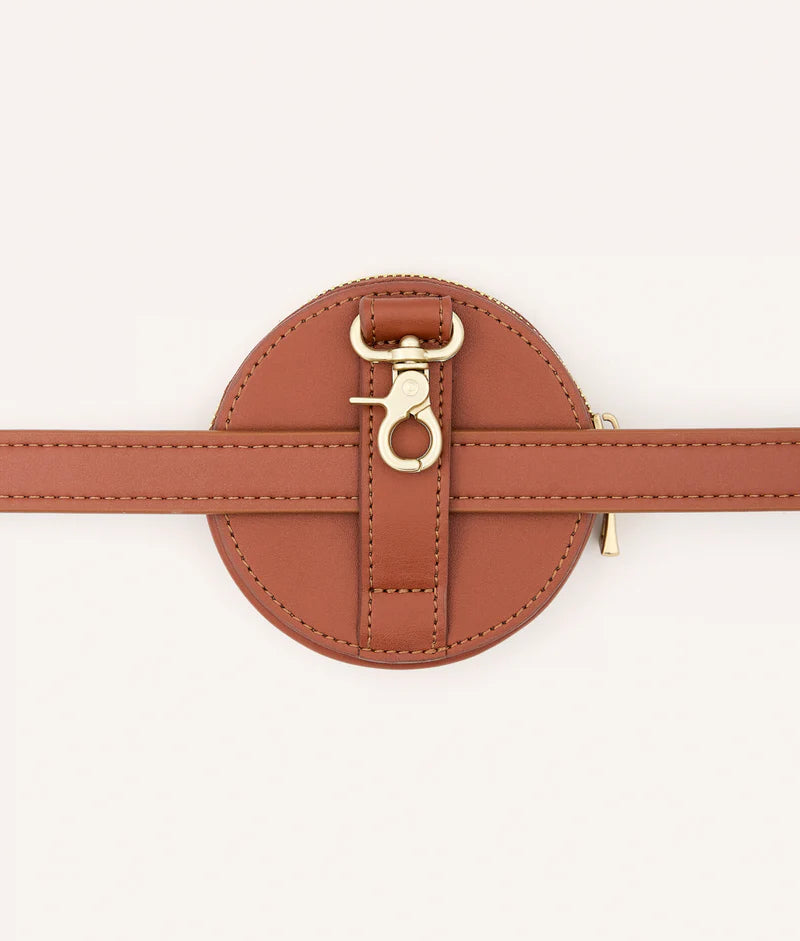 Sac à friandises cuir vegan marron Jala