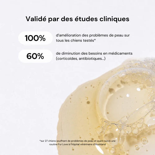 Shampoing naturel au miel de Manuka, spécialement conçu pour apaiser et hydrater les peaux sensibles des chiens.