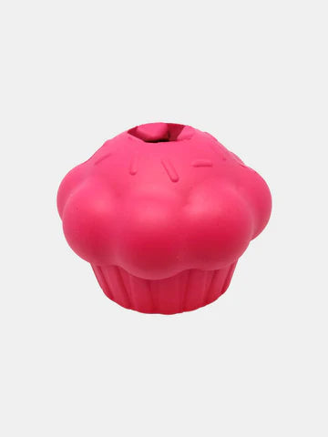 Cupcake rose - Jouet distributeur de friandises SodaPup : jouet interactif pour chiens, résistant et amusant.