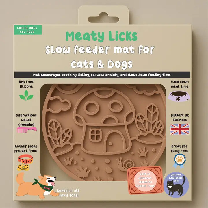 Tapis de léchage champignon pour chien Meaty Licks – Meaty Licks – DOG DéliCAT