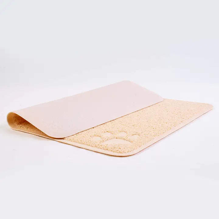 Tapis antidérapant et lavable pour coin repas de chat