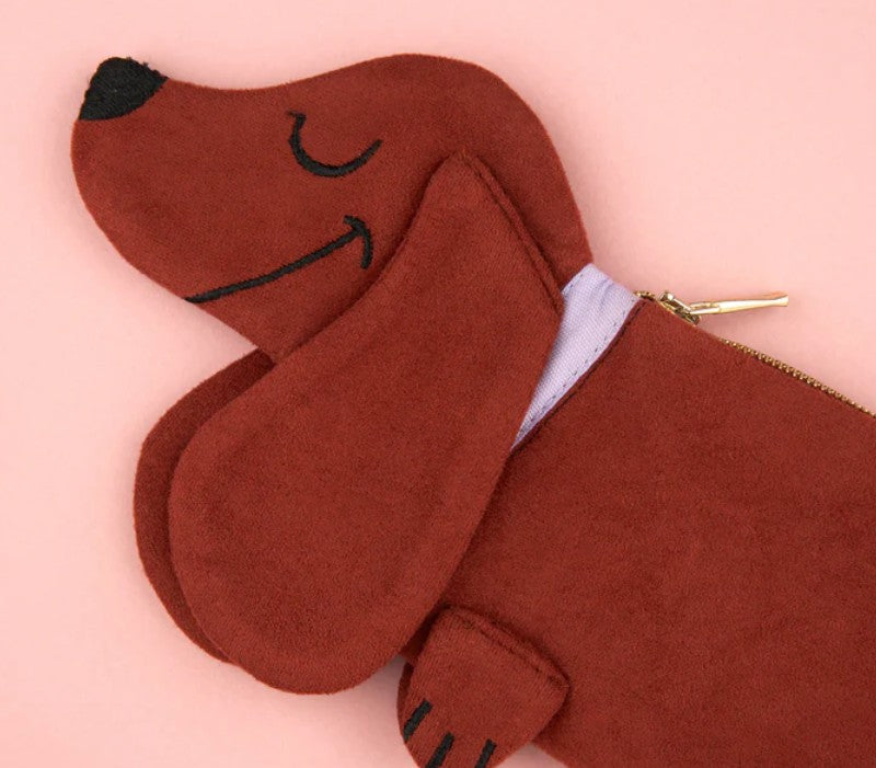 trousse teckel suédine végane coucou suzette