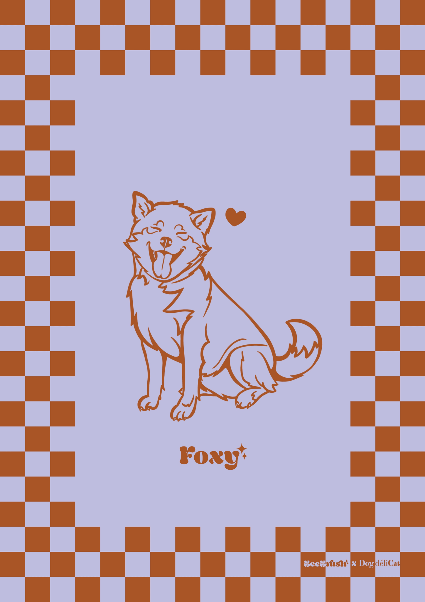Affiche Shiba A4 – Foxy – BeeBrush (BeePop) - BeeBrush - DOG DéliCAT