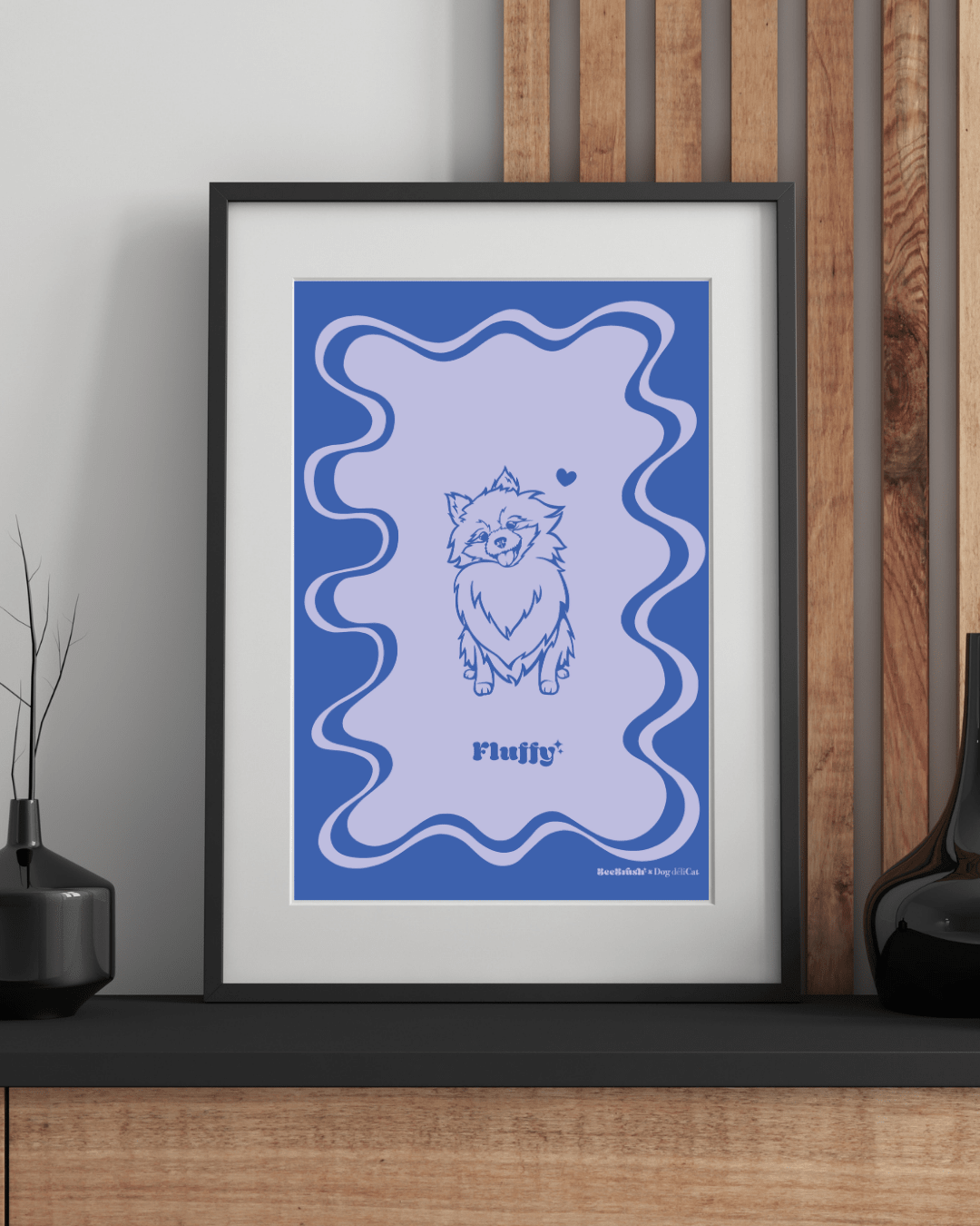 Affiche Spitz A4 – Fluffy – BeeBrush (BeePop) - BeeBrush - DOG DéliCAT
