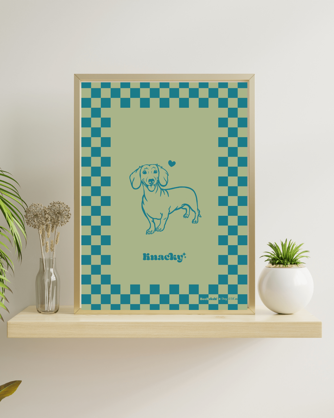 Affiche Teckel A4 – Knacky – BeeBrush (BeePop) - BeeBrush - DOG DéliCAT