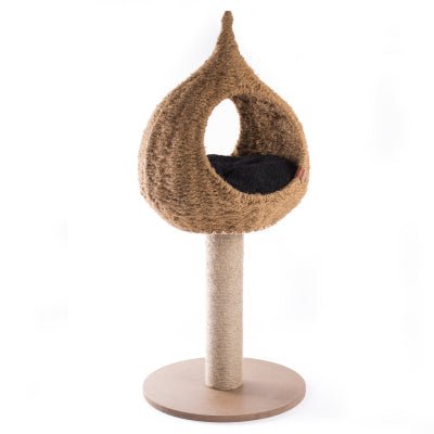Arbre à chat design avec niche Bali Martin Sellier – niche en coco et griffoir sisal – DOG DéliCAT