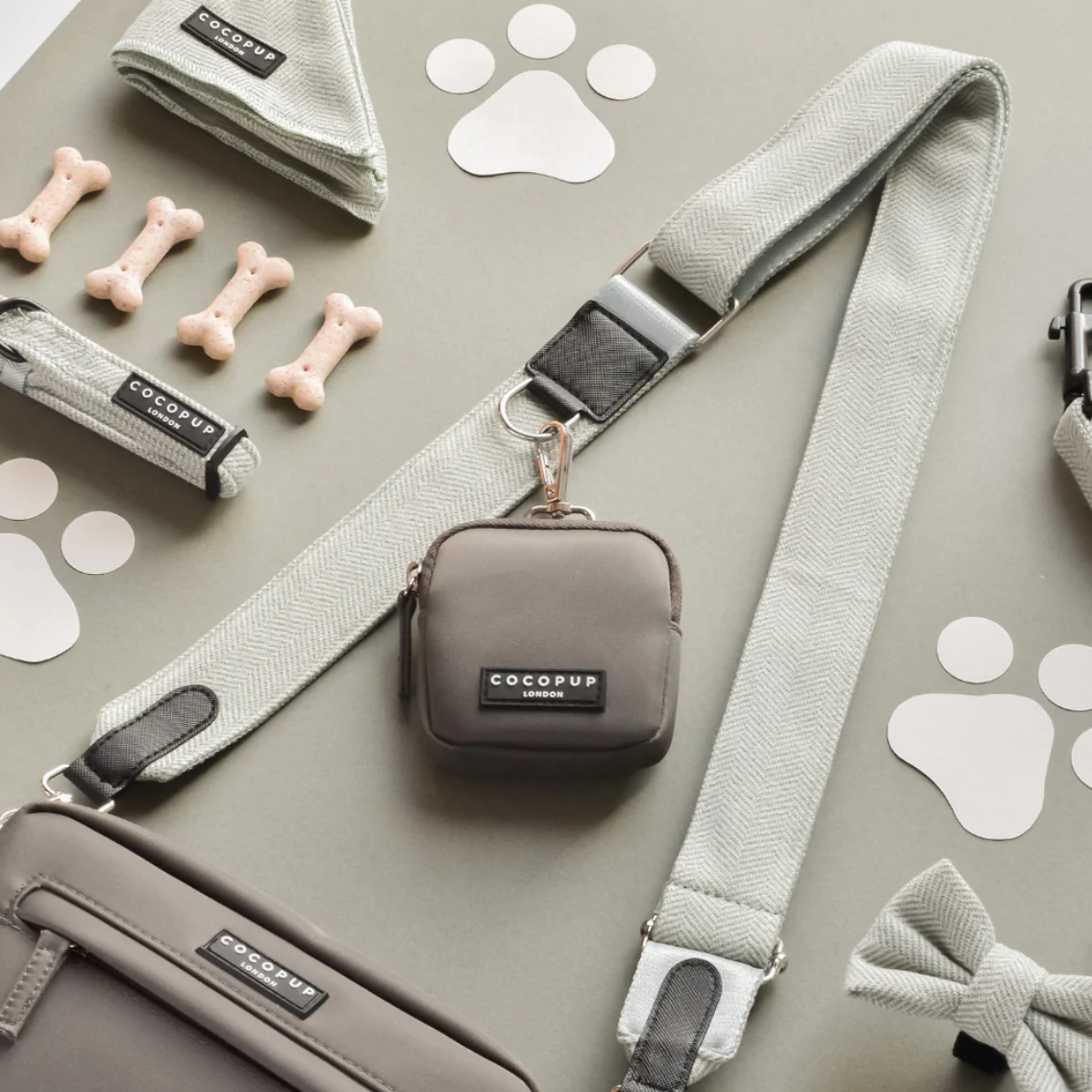 Bandoulière de Sac de Promenade pour Chiens - Sauge