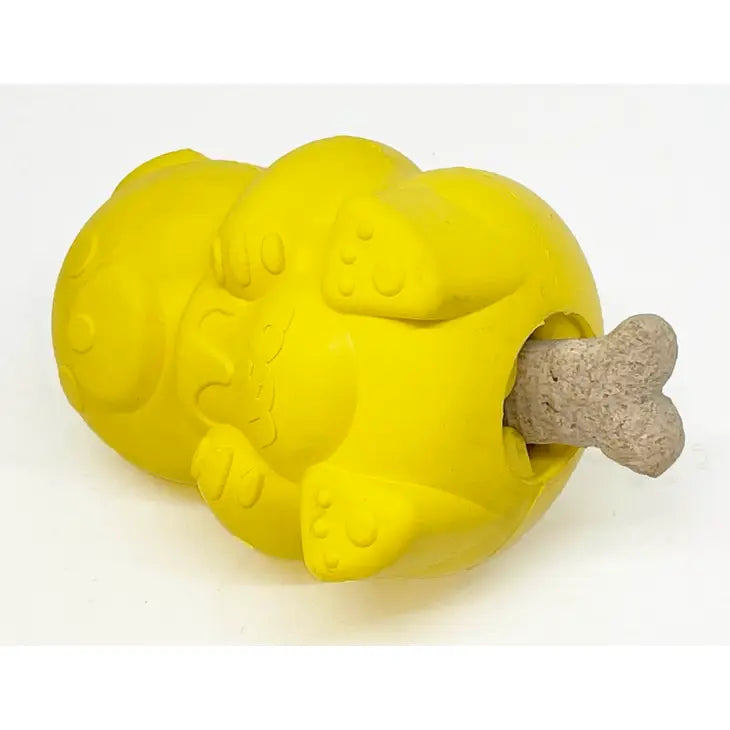 Ourson jaune - Jouet à mâcher distributeur de friandises