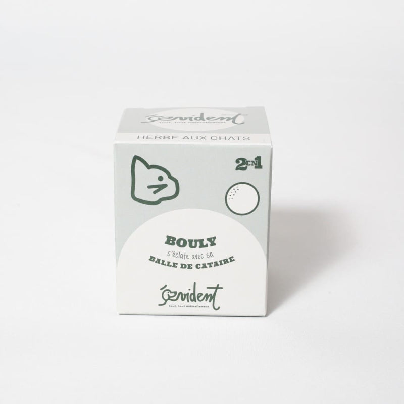 BOULY balle de cataire BIO 2 en 1 jouet pour chat