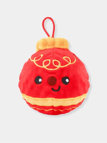 Balle en Peluche Pour Chien – Boule de Noël 🎀 Happy Woofmas Ornament - HUG SMART - DOG DéliCAT