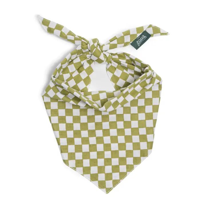 Bandana Pour Chien Baby Checkmate – Carreaux Guacamole - The Paws - DOG DéliCAT