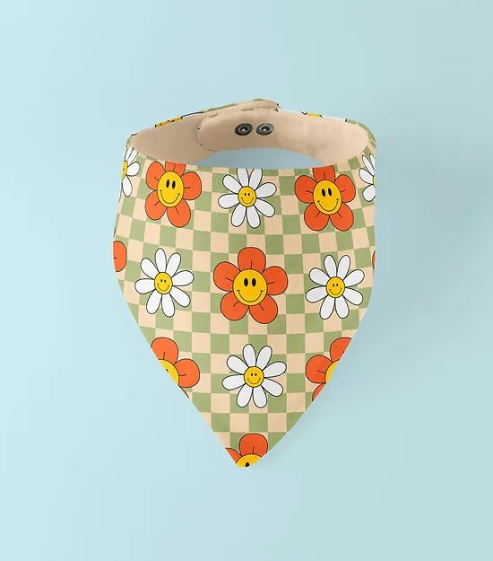 Bandana pour chien réversible Flower Power - ARIZONA HOT DOGS - DOG DéliCAT