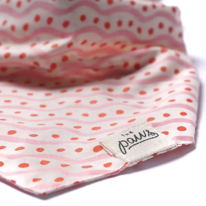 Bandana pour chien Rosy en coton – Motif printanier rose - The Paws - DOG DéliCAT