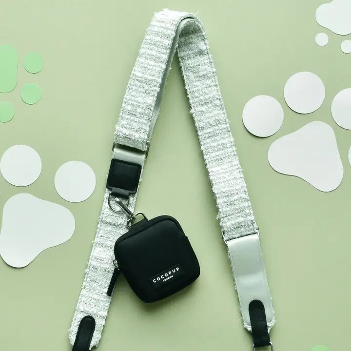 Bandoulière de sac de promenade pour chien – Tweed Texturé Matcha - COCOPUP LONDON - DOG DéliCAT