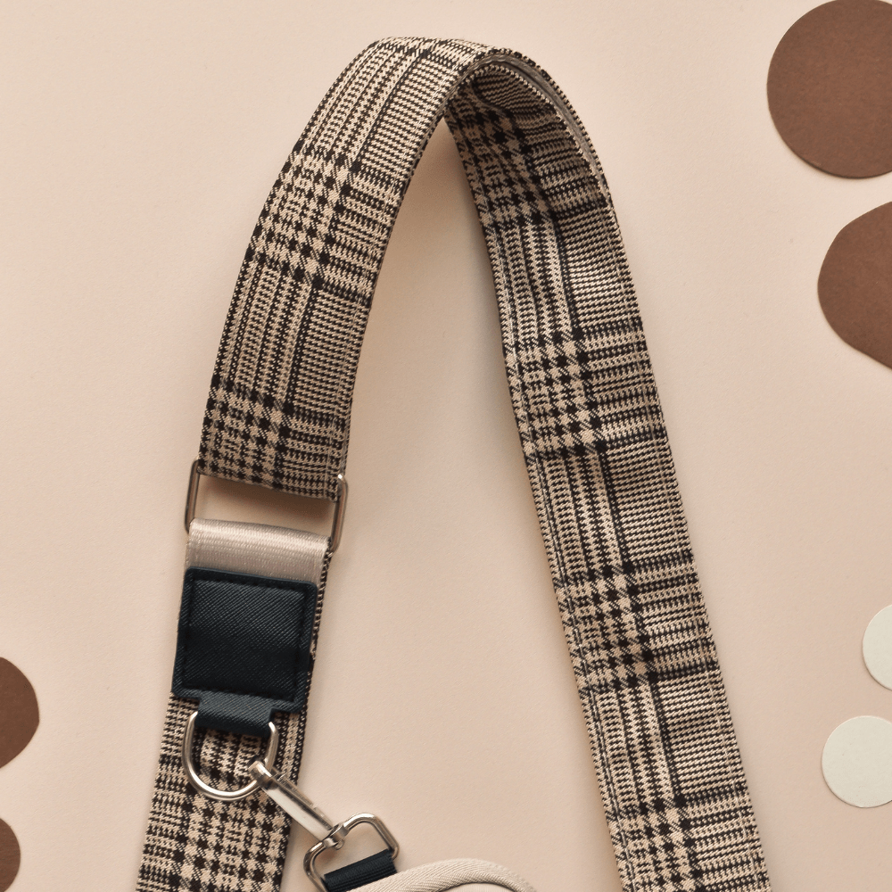 Bandoulière sac de promenade chien - Pup Plaid - COCOPUP LONDON - DOG DéliCAT