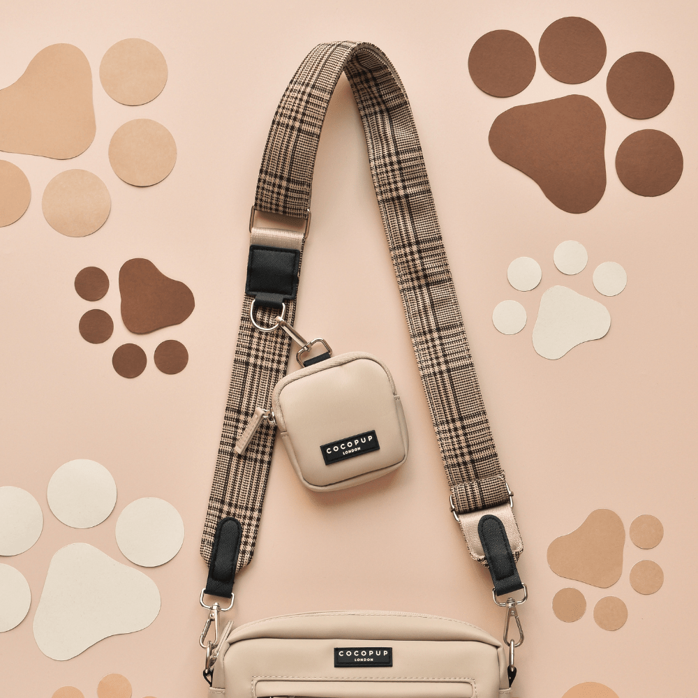 Bandoulière sac de promenade chien - Pup Plaid - COCOPUP LONDON - DOG DéliCAT