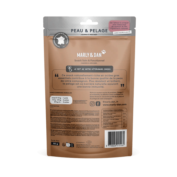 Barres à Mâcher Peau et Pelage Pour Chien - Marly & Dan - MARLY & DAN - DOG DéliCAT
