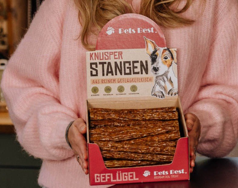 Bâtonnet volaille chien – Friandise croustillante riche en collagène - PETS BEST - DOG DéliCAT