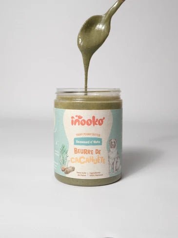 Beurre de cacahuète pour chien - Spiruline et Kelp 💚 - 300 g - INOOKO - DOG DéliCAT