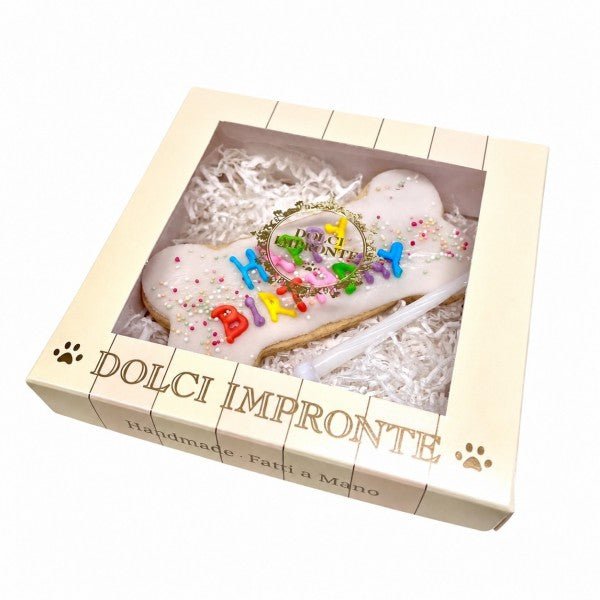 Biscuit anniversaire pour chien Joyeux Anniversaire Dolci Impronte 95 g – DOG DéliCAT