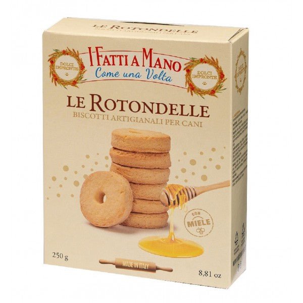 Biscuits artisanaux italiens pour Chien Le Rotondelle - Biscuits au Miel 250g - DOLCI IMPRONTE - DOG DéliCAT