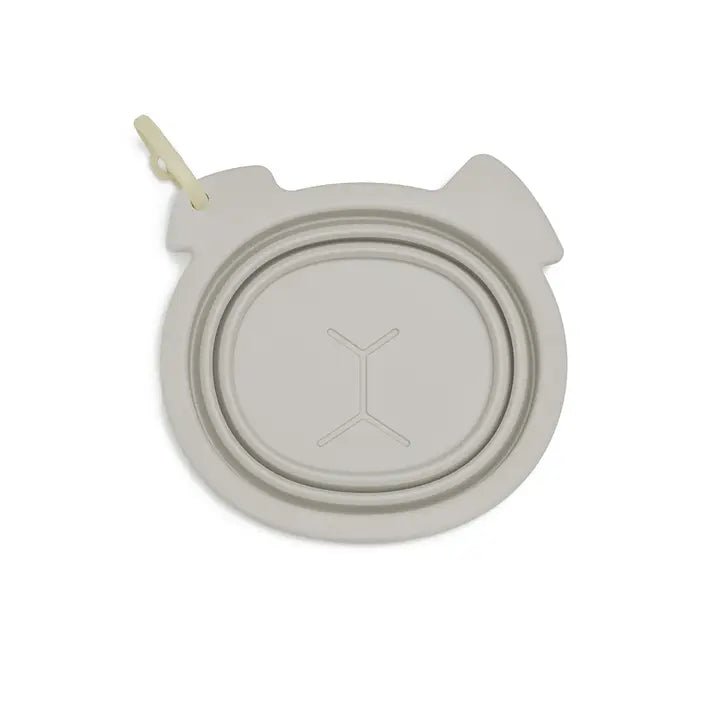 Bol pliable de voyage pour chien en silicone taupe 500 m - UNITED PETS - DOG DéliCAT