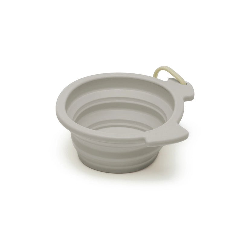 Bol pliable de voyage pour chien en silicone taupe 500 m - UNITED PETS - DOG DéliCAT