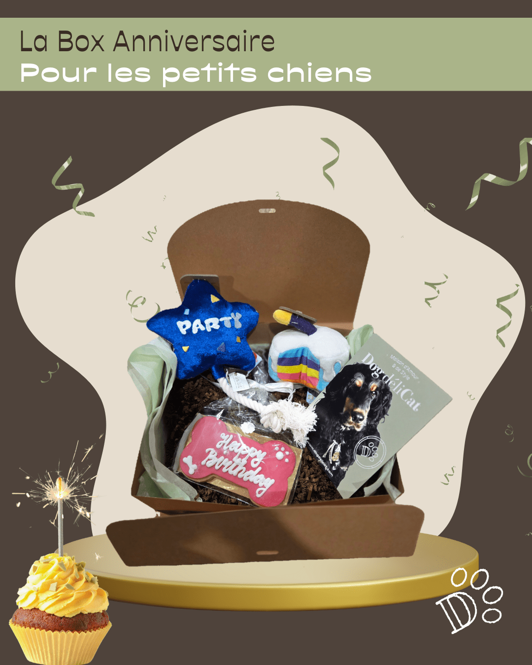 Box anniversaire petit chien – mini fête gourmande - DOG DéliCAT - DOG DéliCAT