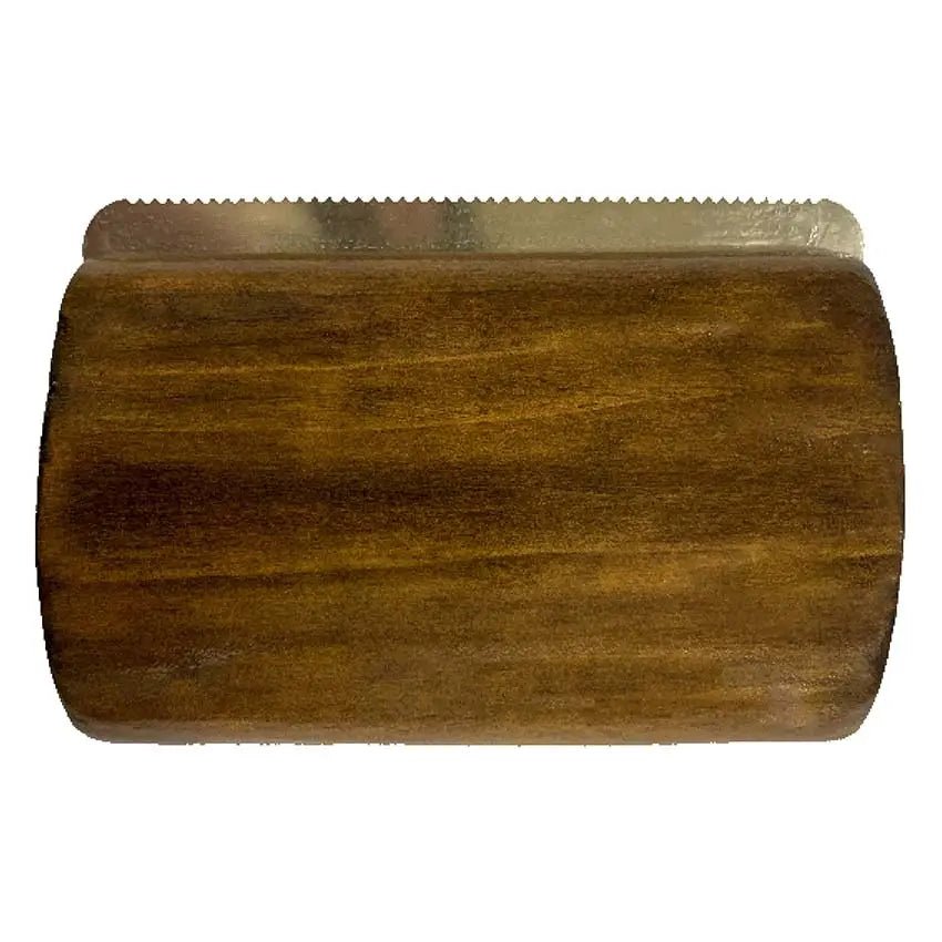 Brosse pour chien Barbershop – dents fines inox, manche bois - CROCI - DOG DéliCAT