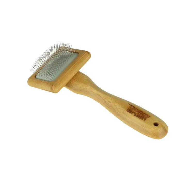 Brosse slicker pour chien en bambou DoggyBrush – DOG DéliCAT