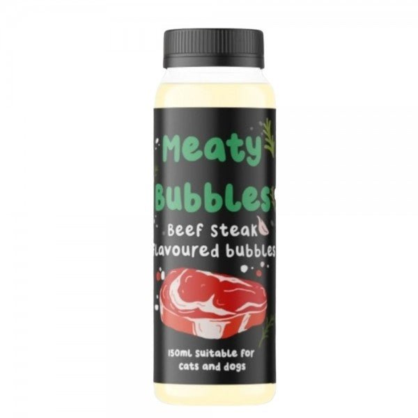 Bulles Aromatisées pour Chiens et Chats (150 ml) - Meaty Bubbles - DOG DéliCAT