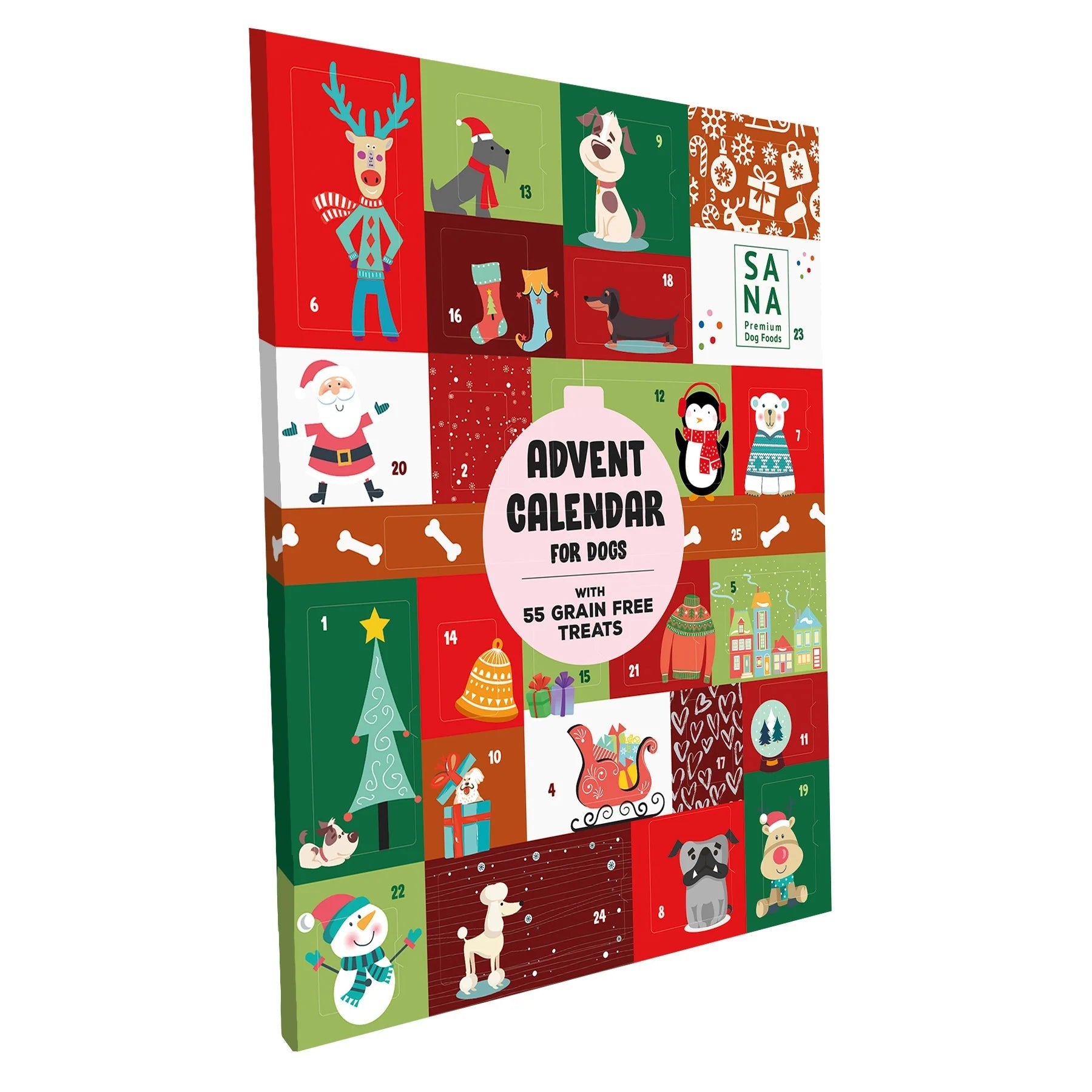 Calendrier de l’Avent XL 2025 SANADOG – 50 friandises pour Noël - SANA - DOG DéliCAT
